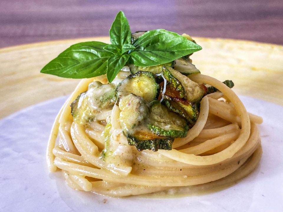 Spaghetti alla Nerano with Provolone Del Monaco - Vesuvio Street Food