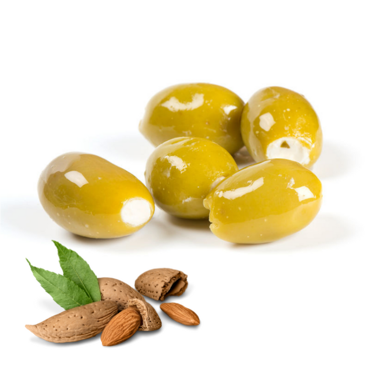 Green olives with almonds - 500 gr