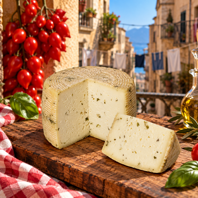 Bagnolese Pecorino with Rocket – 250 gr - Pecorino cheese - Vesuvio Street Food
