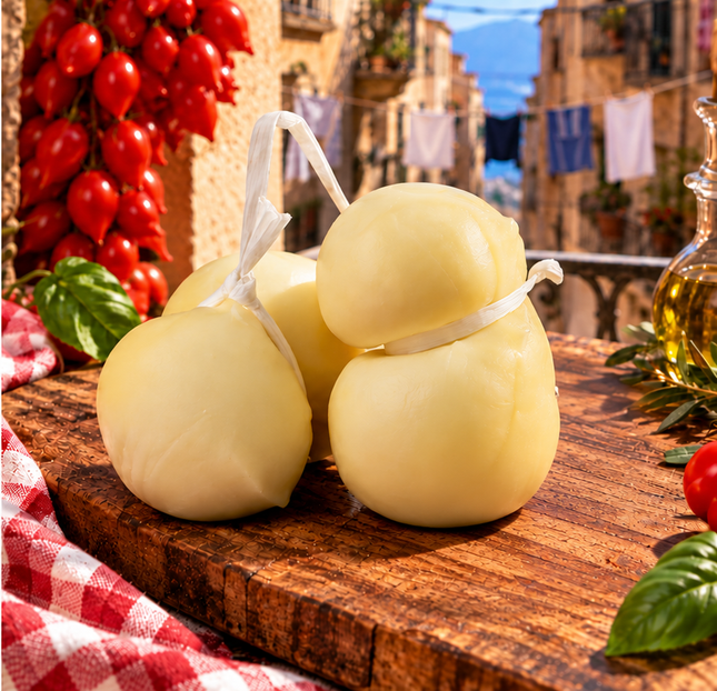 Bagnolese Scamorza Cheese – 300 gr - Pecorino cheese - Vesuvio Street Food