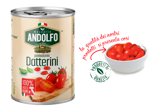 Datterino cherry tomatoes – 400 gr. - Conserva Di Pomodoro - Vesuvio Street Food