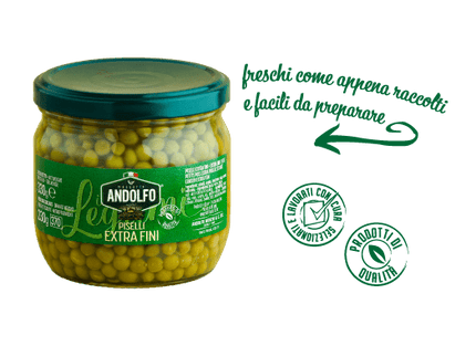 Extra fine peas in glass jar – 330 gr. - Legumi - Vesuvio Street Food