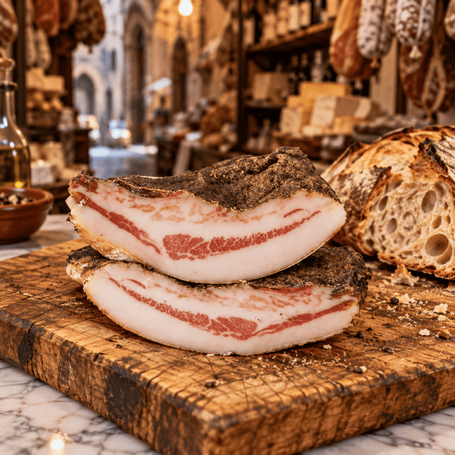 Faicchio Guanciale 250gr – Traditional Cured Pork Cheek - Aged cured meats - Vesuvio Street Food