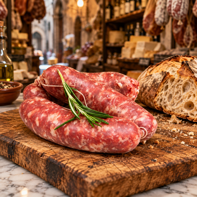 "Hand-cutted" Neapolitan Sausages - 1 kg. - Fresh cured meats - Vesuvio Street Food