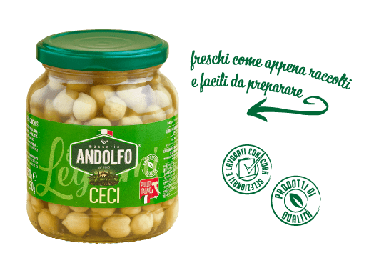 Chickpeas in glass jar – 350 gr. - Legumi - Vesuvio Street Food