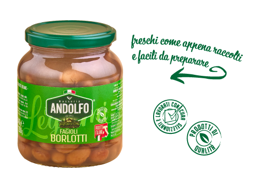 Borlotti beans in glass jar – 340 gr. - Legumi - Vesuvio Street Food