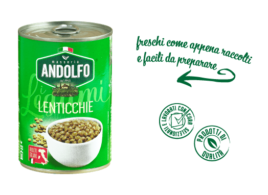 Lentils in can – 400 gr. - Legumi - Vesuvio Street Food