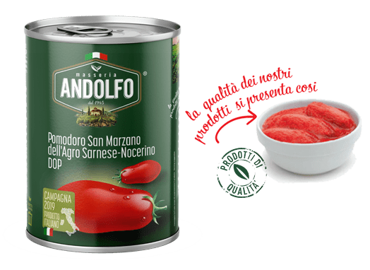 San Marzano DOP peeled tomatoes – 400gr. - Conserva Di Pomodoro - Vesuvio Street Food