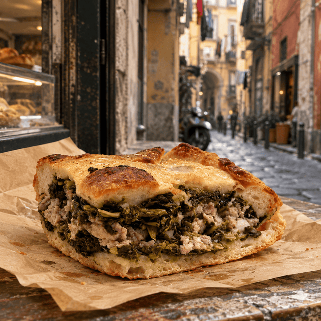 Pizza sausage and friarielli - 1 kg - Rosticceria - Vesuvio Street Food