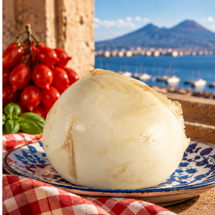 Smoked Buffalo Mozzarella from Campania – 280 gr. - Fresh Cheese - Vesuvio Street Food