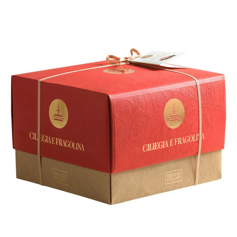 Panettone with strawberries and cherries - 1 kg